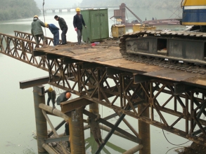 鋼面橋施工過程